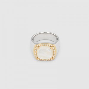 Fashion jewelry for women custom made gold vermeil ring 